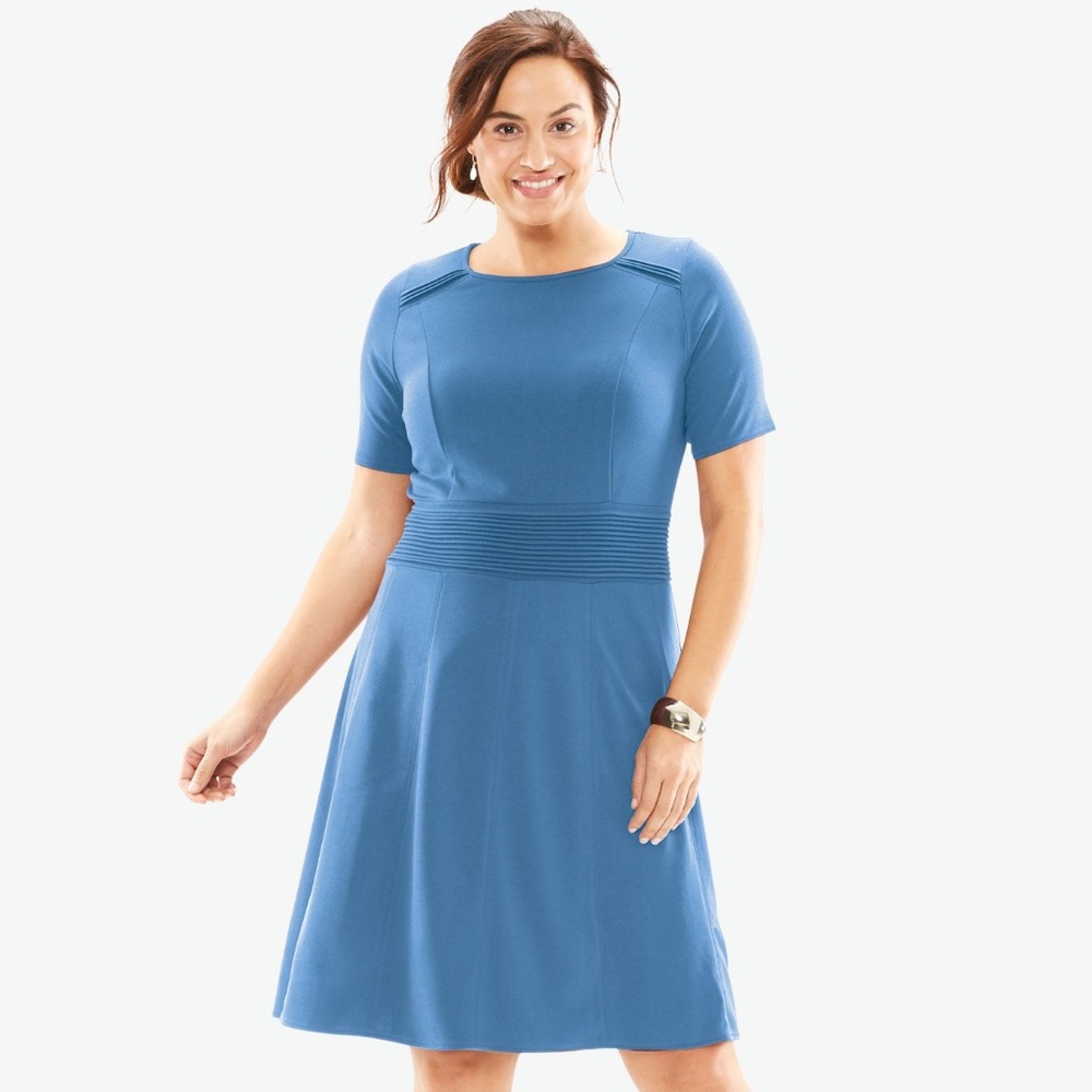 NWT 16W Fit and Flare stretchy dress